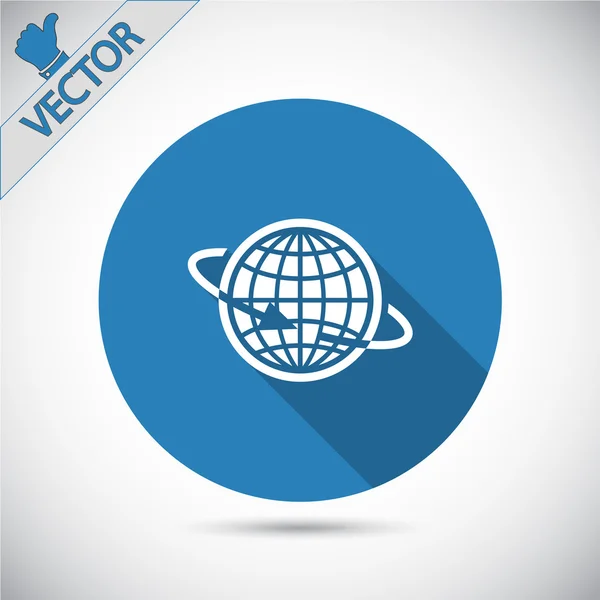 Globo Icono de diseño — Vector de stock