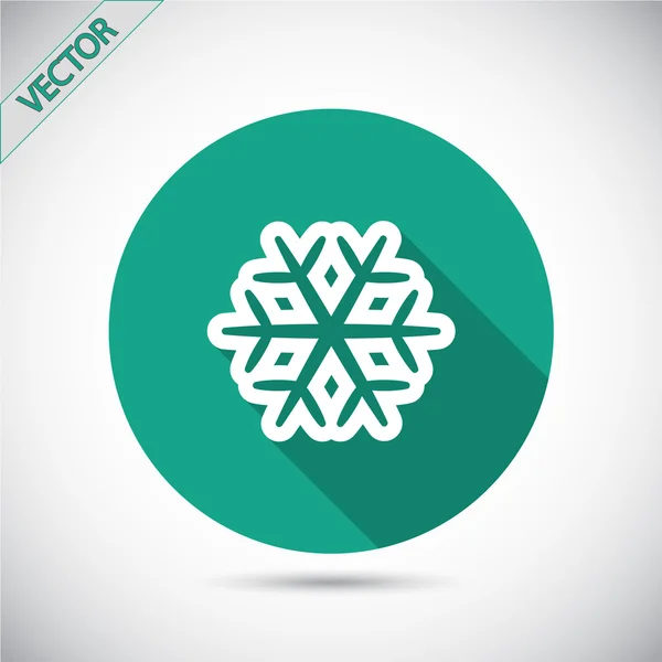 Snowflake flat icon — Stock Vector