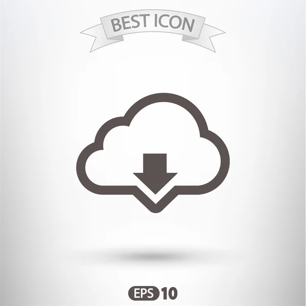 Cloud computing download icon — Stock Vector