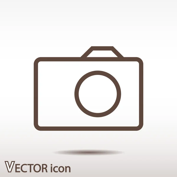 Platte pictogram van de camera — Stockvector