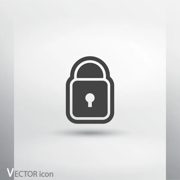 Lock icon. Flat design style — Stock Vector