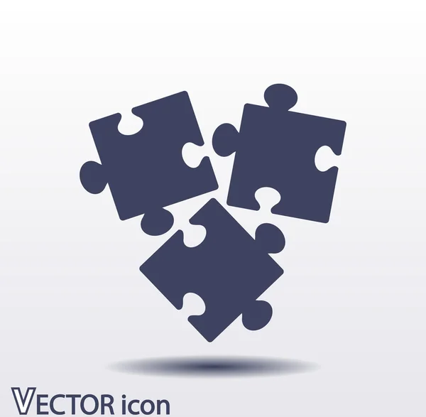 Puzzle pezzo icona — Vettoriale Stock