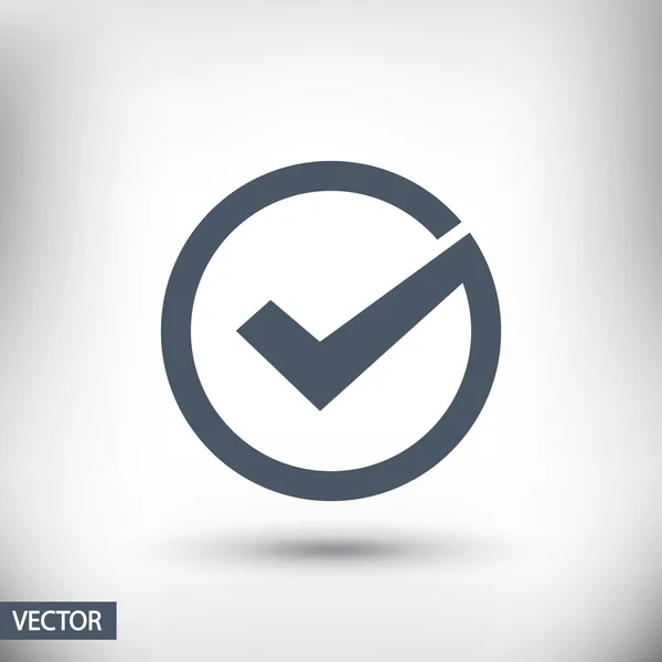 Confirm icon. Flat design style — Stock Vector
