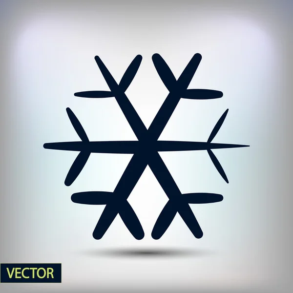 Ícone de floco de neve plana — Vetor de Stock