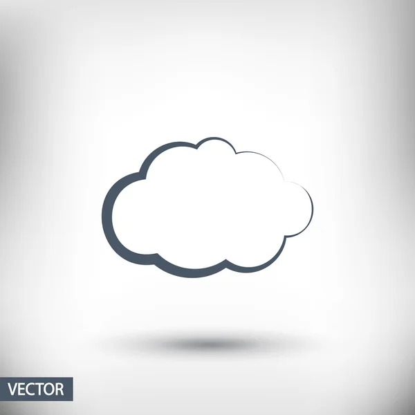 Cloud icon  Flat design style — Stock Vector