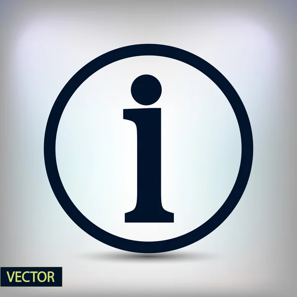 Signo de información icono — Vector de stock