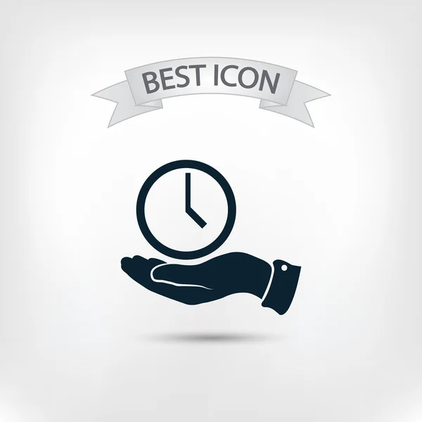 Reloj icono de diseño — Vector de stock