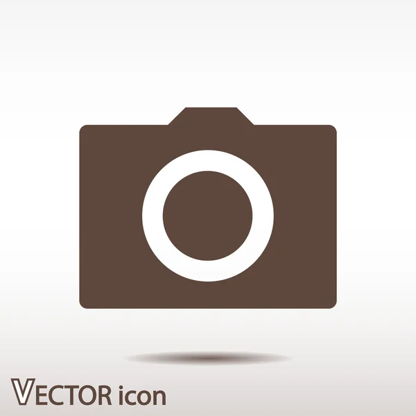 Platte pictogram van de camera — Stockvector