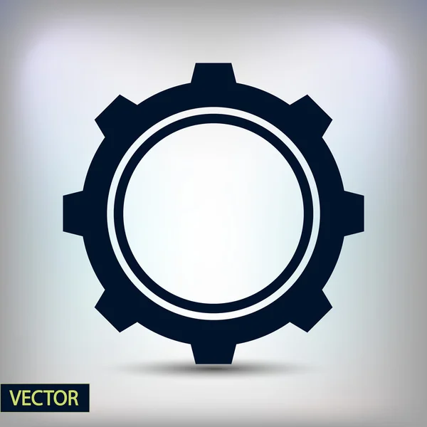 Gear icon. Flat design style — Stock Vector