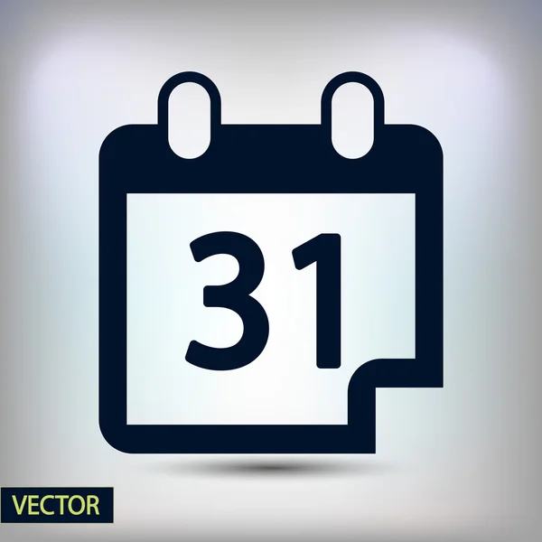 Kalender-Ikone flacher Design-Stil — Stockvektor