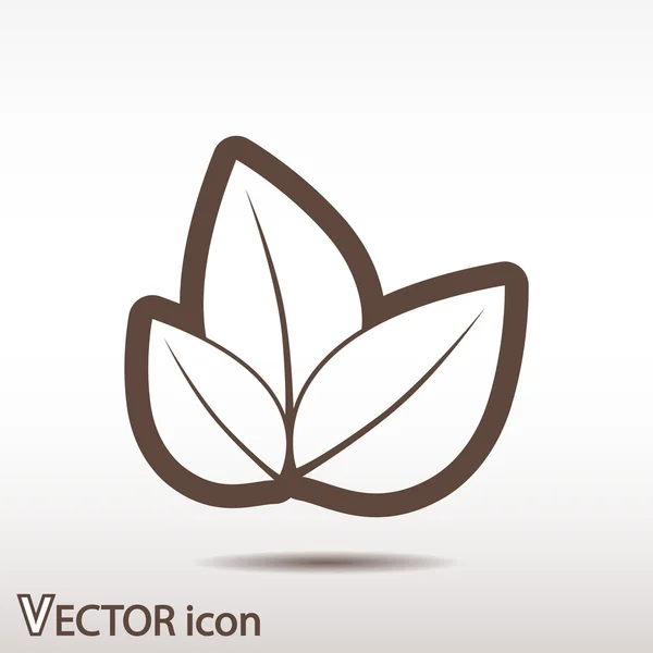 Icono hojas de árbol — Vector de stock