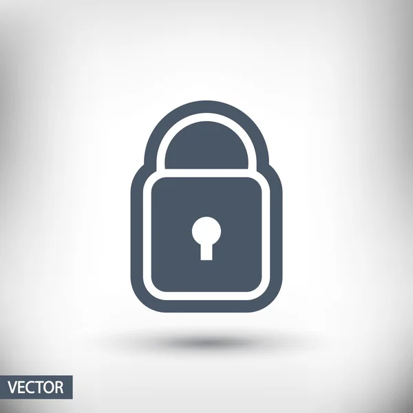Lock icon. Design plat stil — Vector de stoc