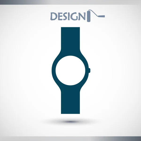 Reloj icono de diseño — Vector de stock