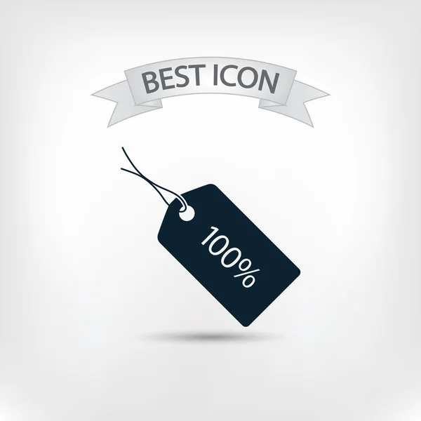 100 percent's tag icon — Stock Vector