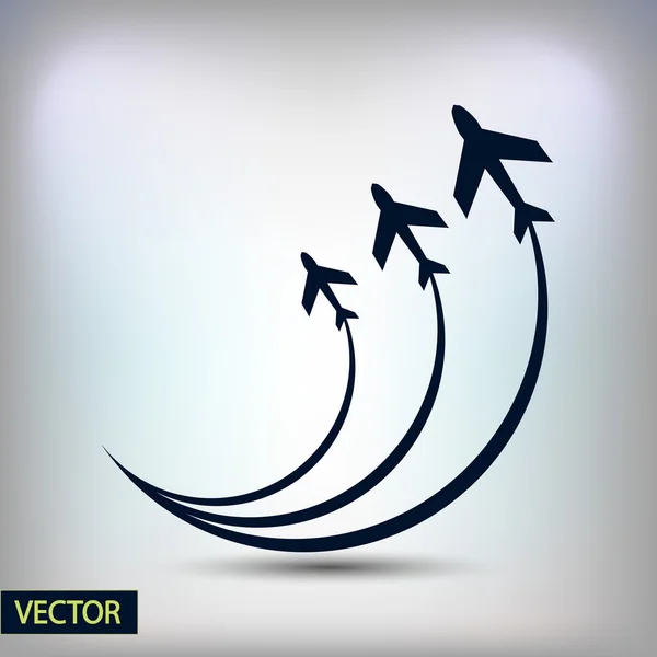 Desenho do símbolo do avião — Vetor de Stock