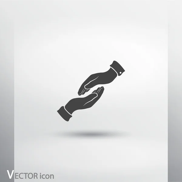 Design icona mani — Vettoriale Stock