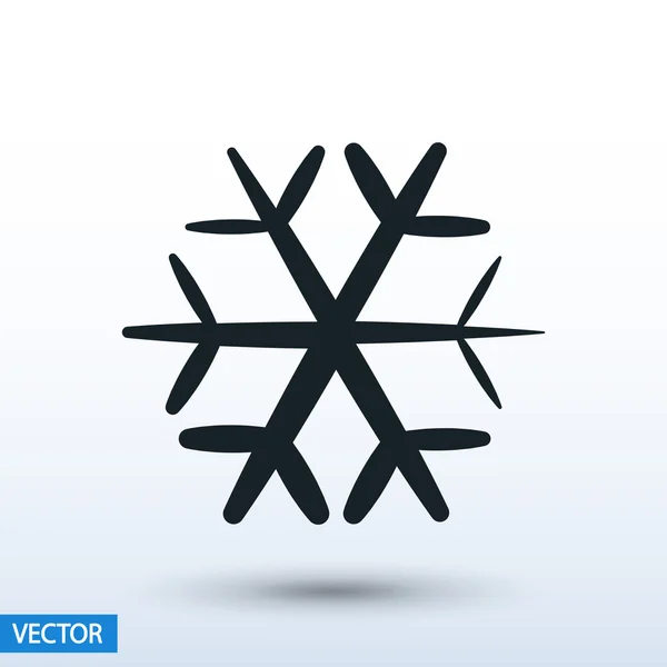 Copo de nieve icono plano — Vector de stock