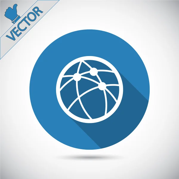 Global technology or social network icon — Stock Vector