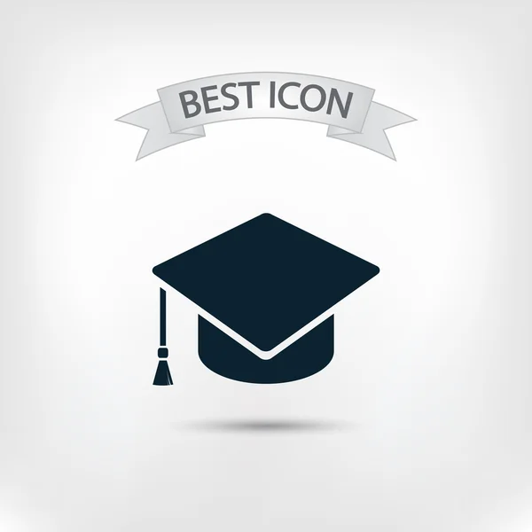 Graduatie cap pictogram — Stockvector