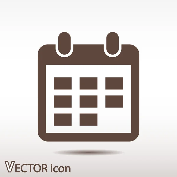 Calendar icon Flat design style — Stock Vector