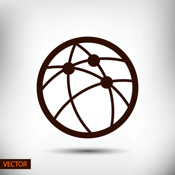 Global technology or social network icon — Stockový vektor