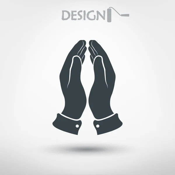 Praying hands icon — Stock Vector