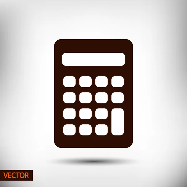 Icono de calculadora Diseño plano — Vector de stock