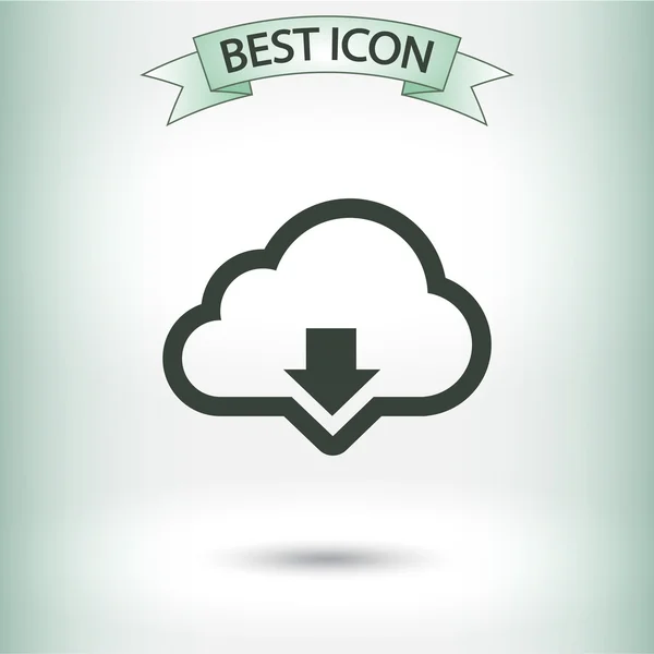 Cloud computing scaricare icona — Vettoriale Stock