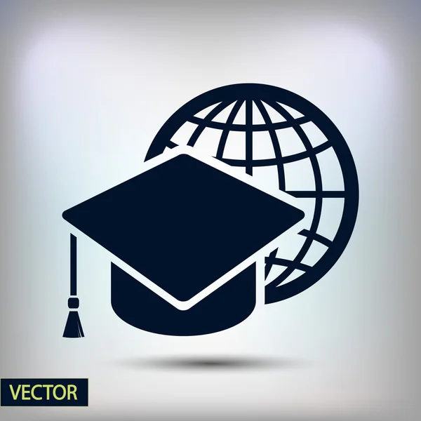 Graduation cap icon — Stock Vector