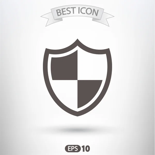 Shield icon. Flat design style — Stock Vector