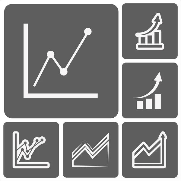 Plansza, wykres zestaw ikon — Wektor stockowy