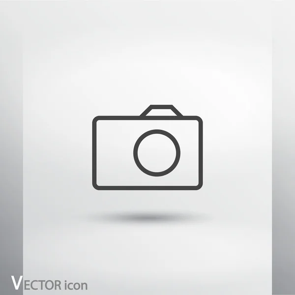 Platte pictogram van de camera — Stockvector