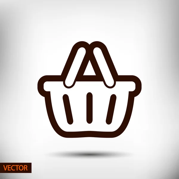 Icono de cesta de compra — Vector de stock