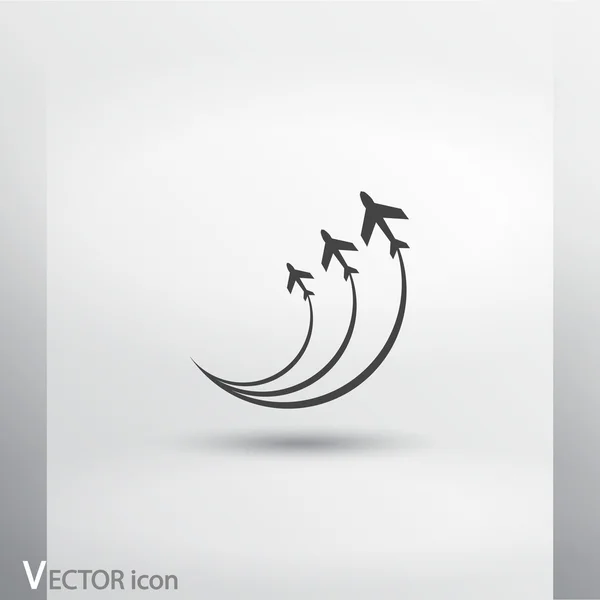 Diseño de símbolo de avión — Vector de stock