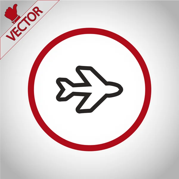 Icono del avión — Vector de stock