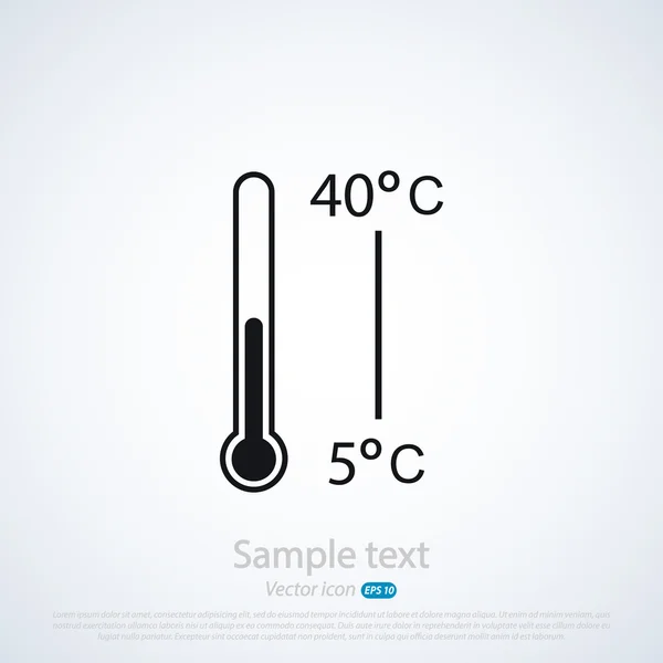 Thermometer-Symbol — Stockvektor