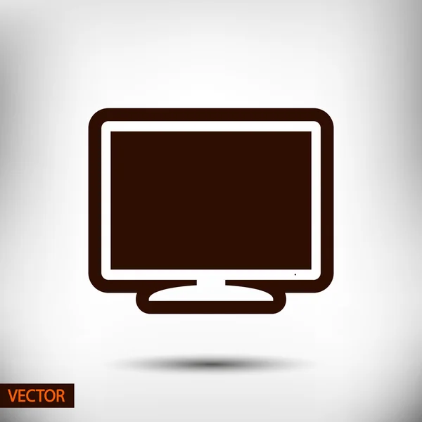 Diseño del icono del monitor — Vector de stock