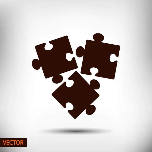 Puzzel stuk pictogram — Stockvector