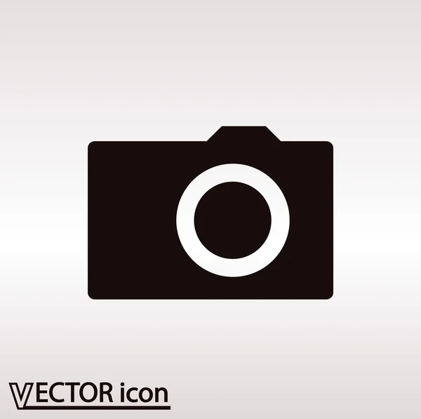 Platte pictogram van de camera — Stockvector