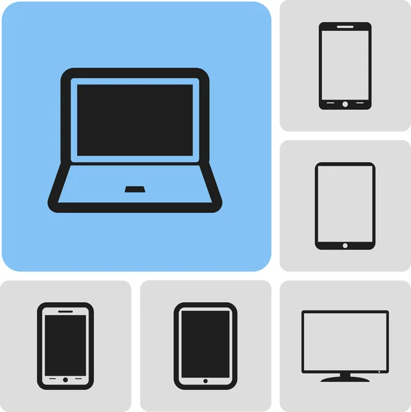 Set of electronic devices icon — Stock Vector