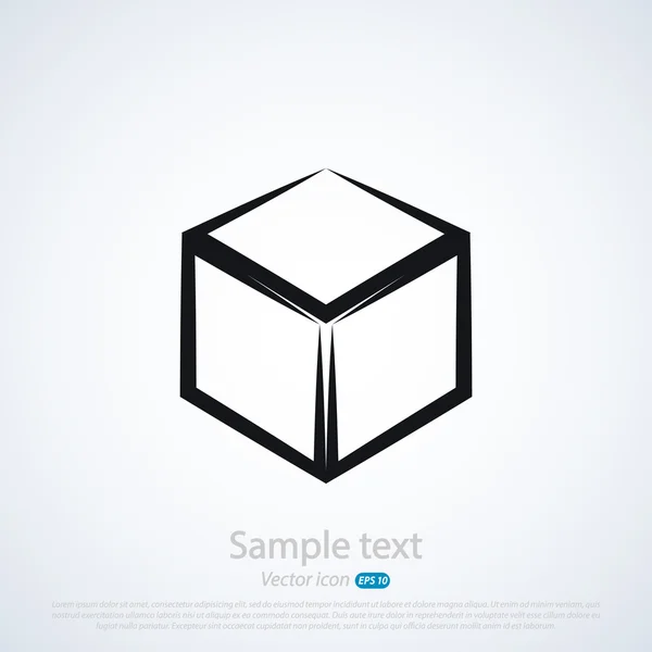 3d cubo logo icona di design — Vettoriale Stock