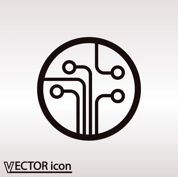 Leiterplatte, Technologie-Ikone — Stockvektor