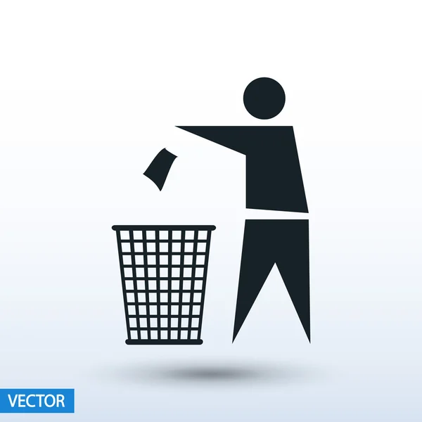 Trash bin icon — Stock Vector