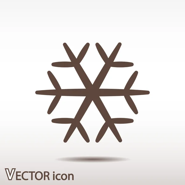 Copo de nieve icono plano — Vector de stock