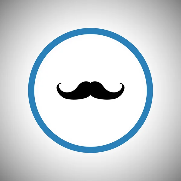 Moustache icône plate — Image vectorielle