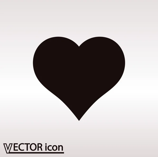 Cuore Icona design piatto — Vettoriale Stock