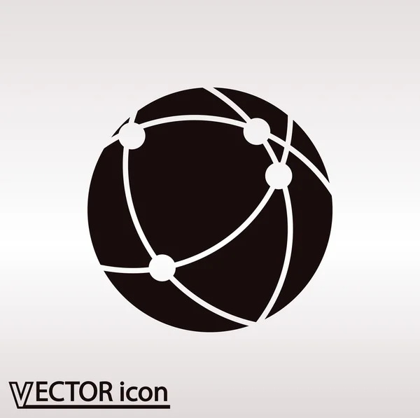 Global technology or social network icon — Stockový vektor