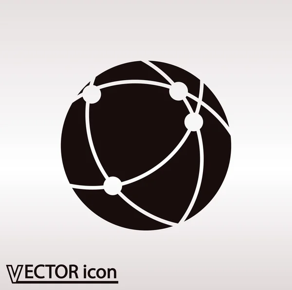 Global technology or social network icon — Stock Vector