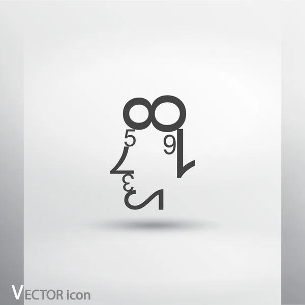 Face humana das figuras de dados — Vetor de Stock