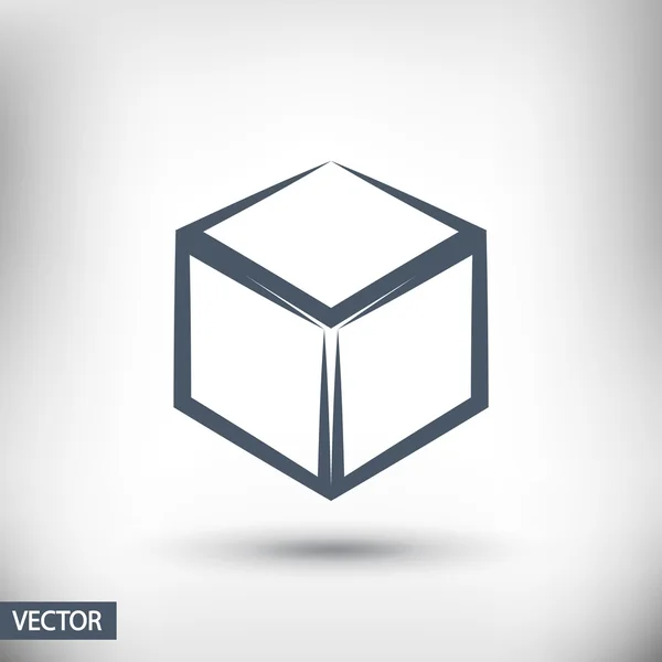 3d cube logo design icon — Stock Vector